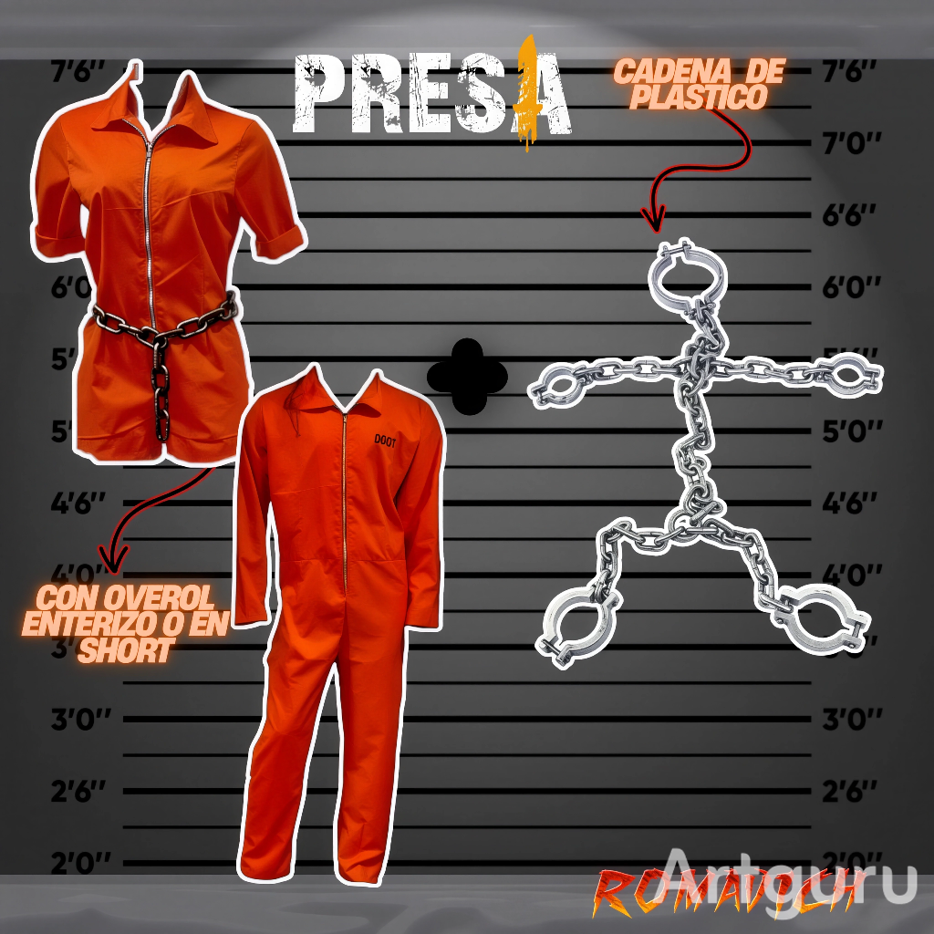 Disfraz De Presa / Prisionero Naranja