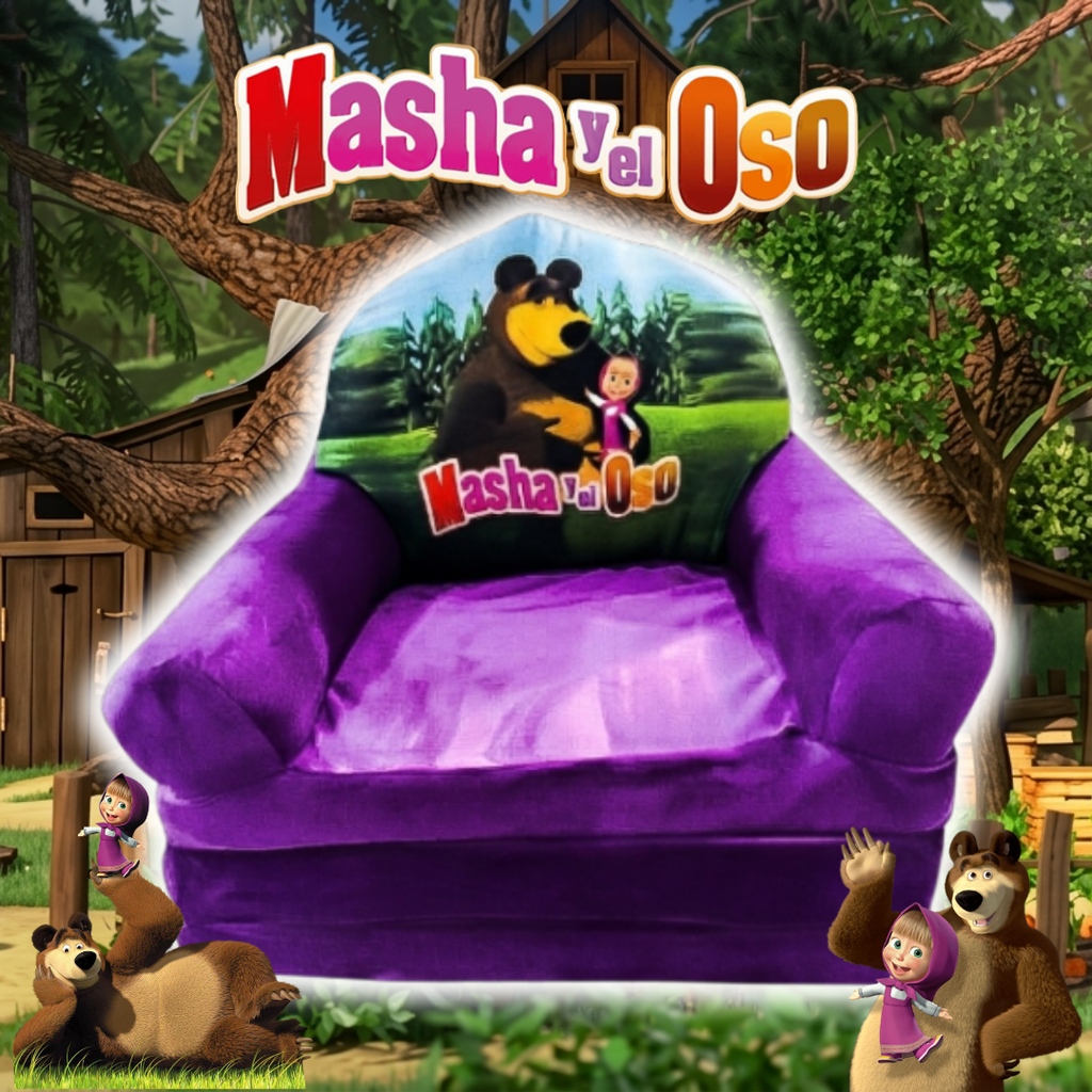 Sofá Cama Masha y el oso 2 en 1