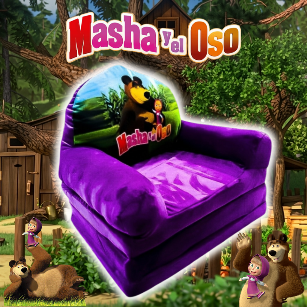 Sofá Cama Masha y el oso 2 en 1