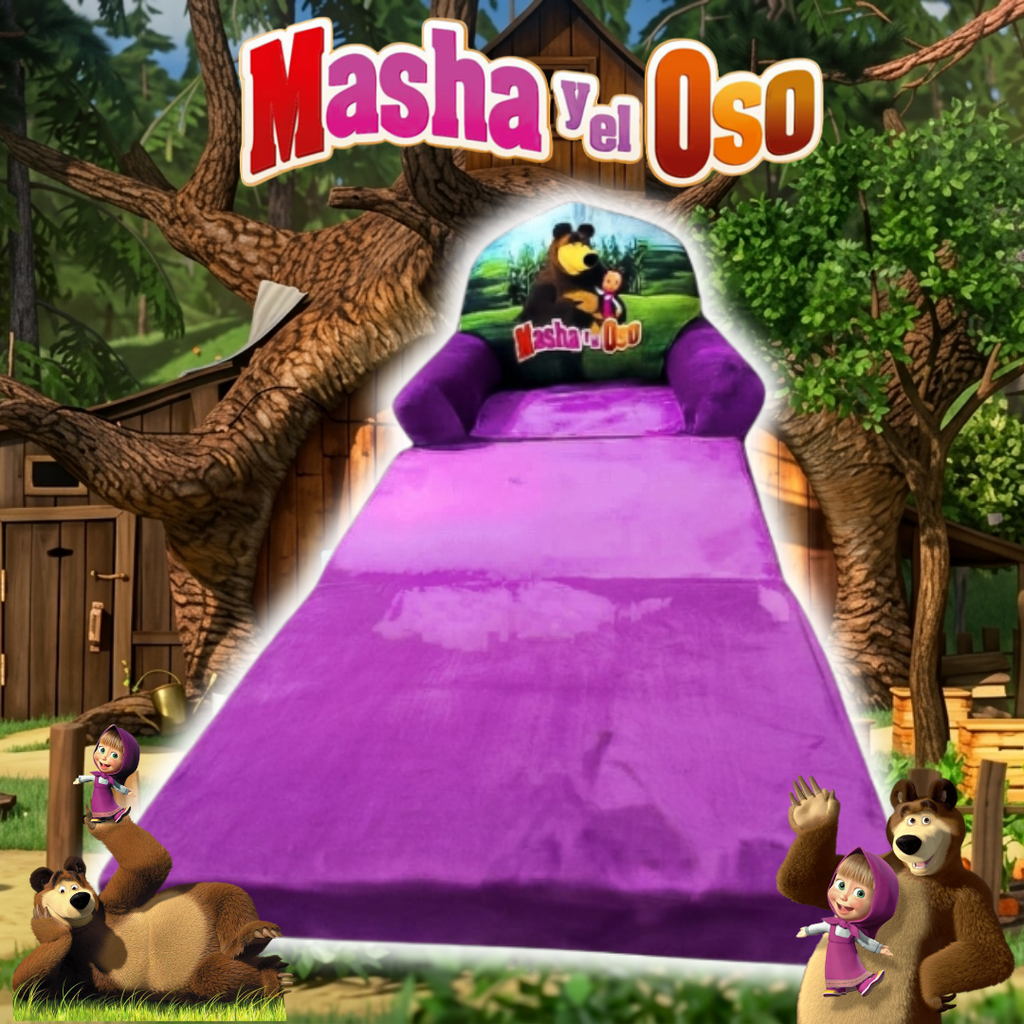 Sofá Cama Masha y el oso 2 en 1