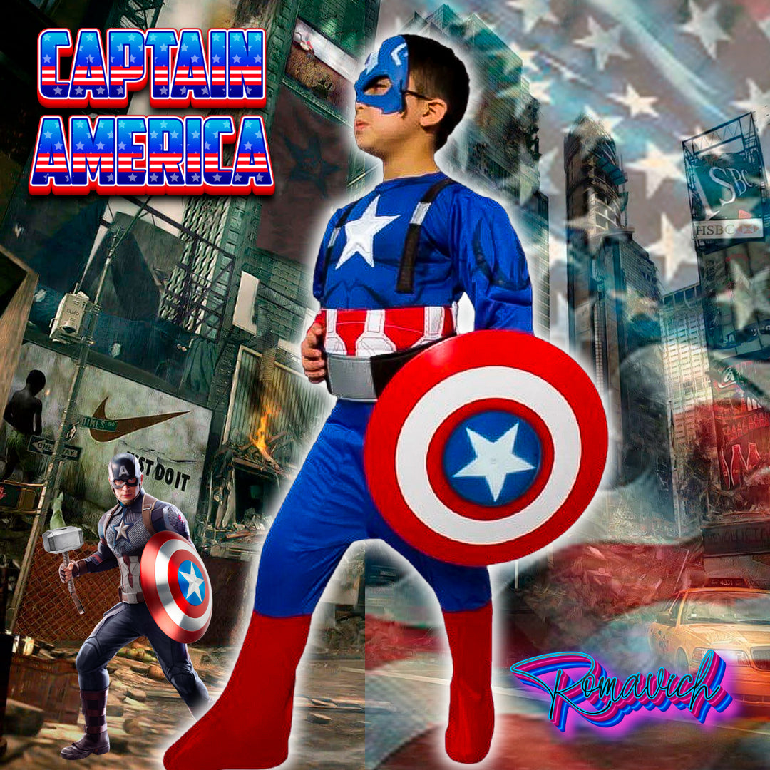Disfraz Cosplay Avengers Super Heroes De Capitan America