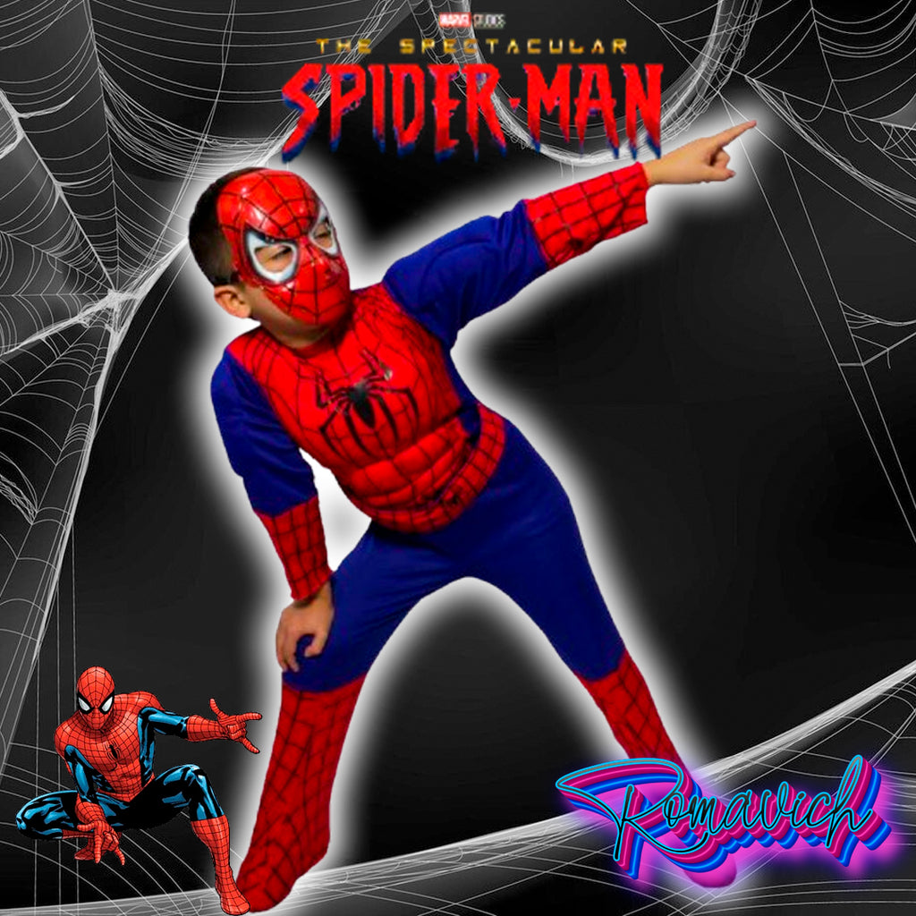 Disfraz Cosplay Avengers Super Heroes De Hombre Araña O Spider-man Azul Y Rojo
