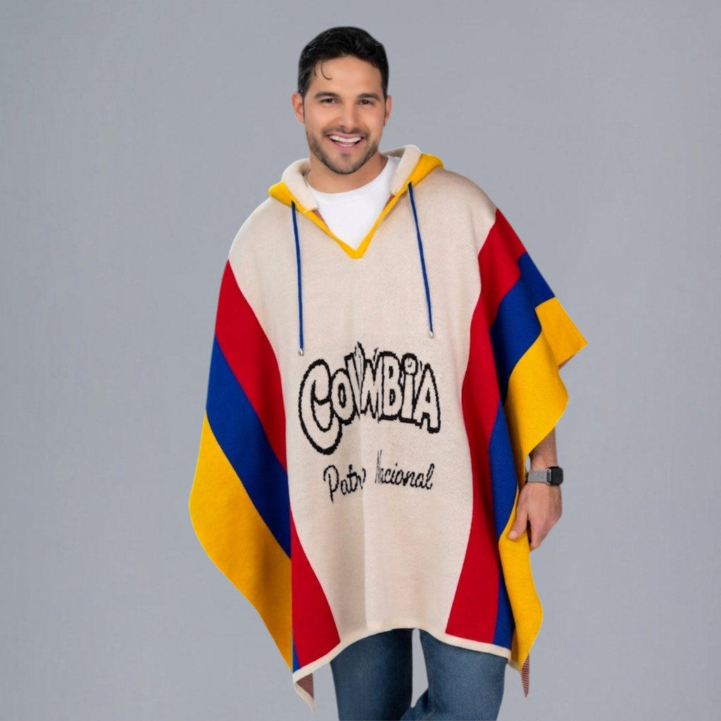 Ruana con Capucha Unisex del Mundial de la Seleccion Colombia