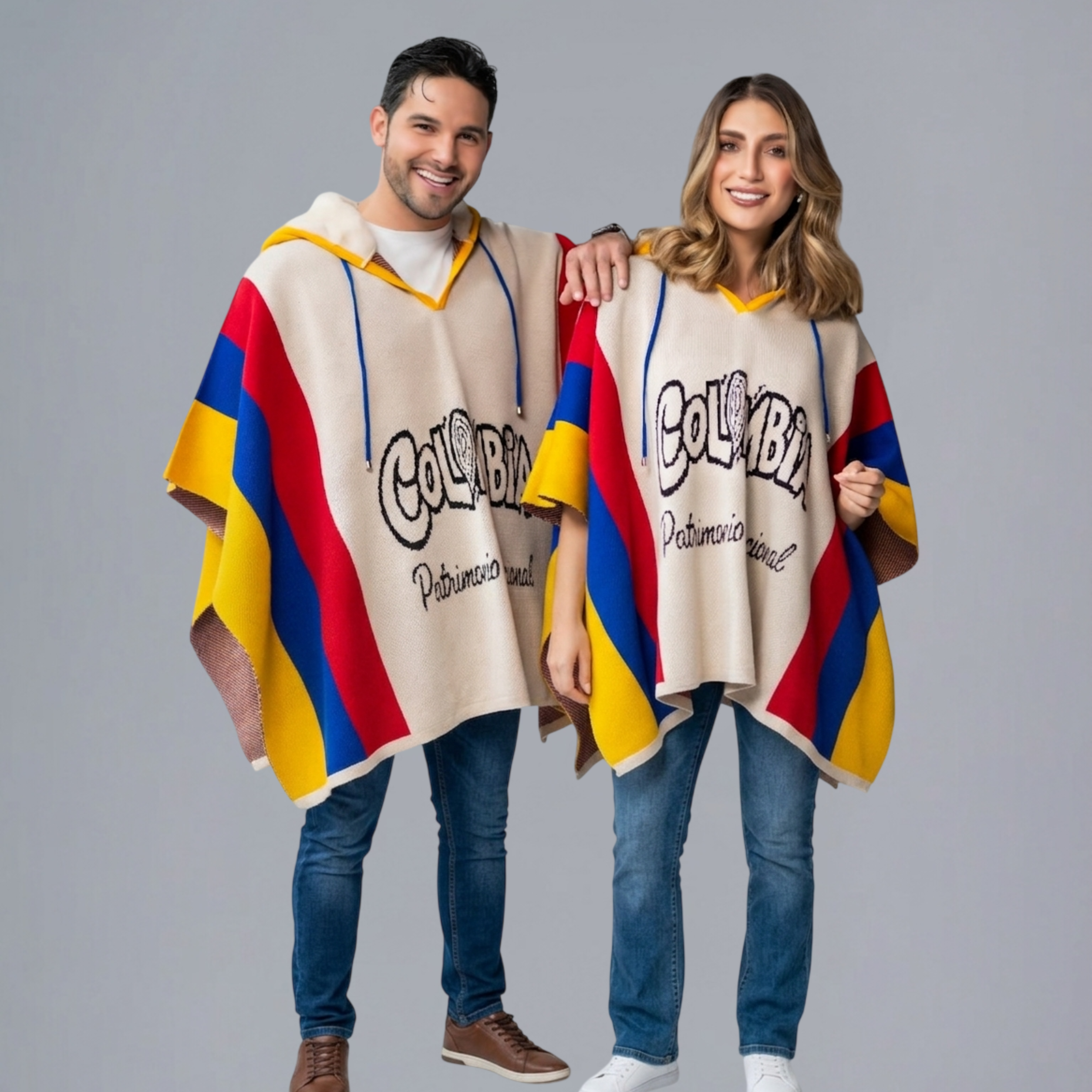 Ruana con Capucha Unisex del Mundial de la Seleccion Colombia