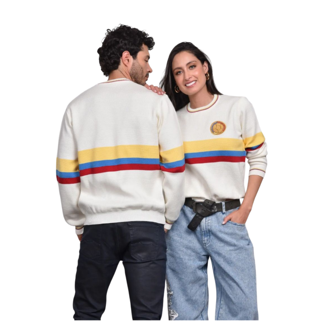 Sweater Unisex Adulto y Niños Elegante Tejido del Mundial de la Seleccion Colombia