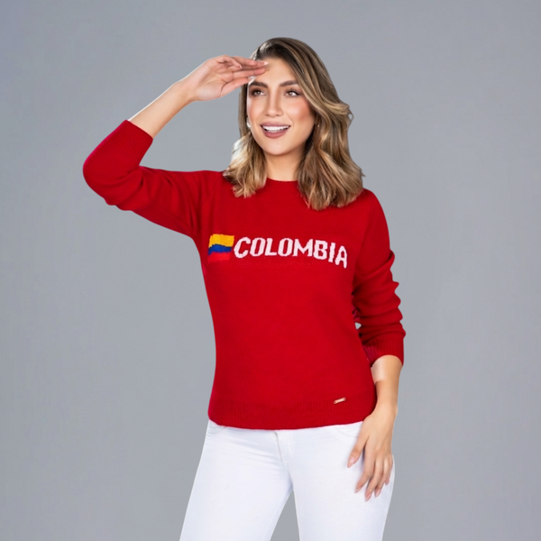Sweater Tejido Mujer del Mundial de la Seleccion Colombia
