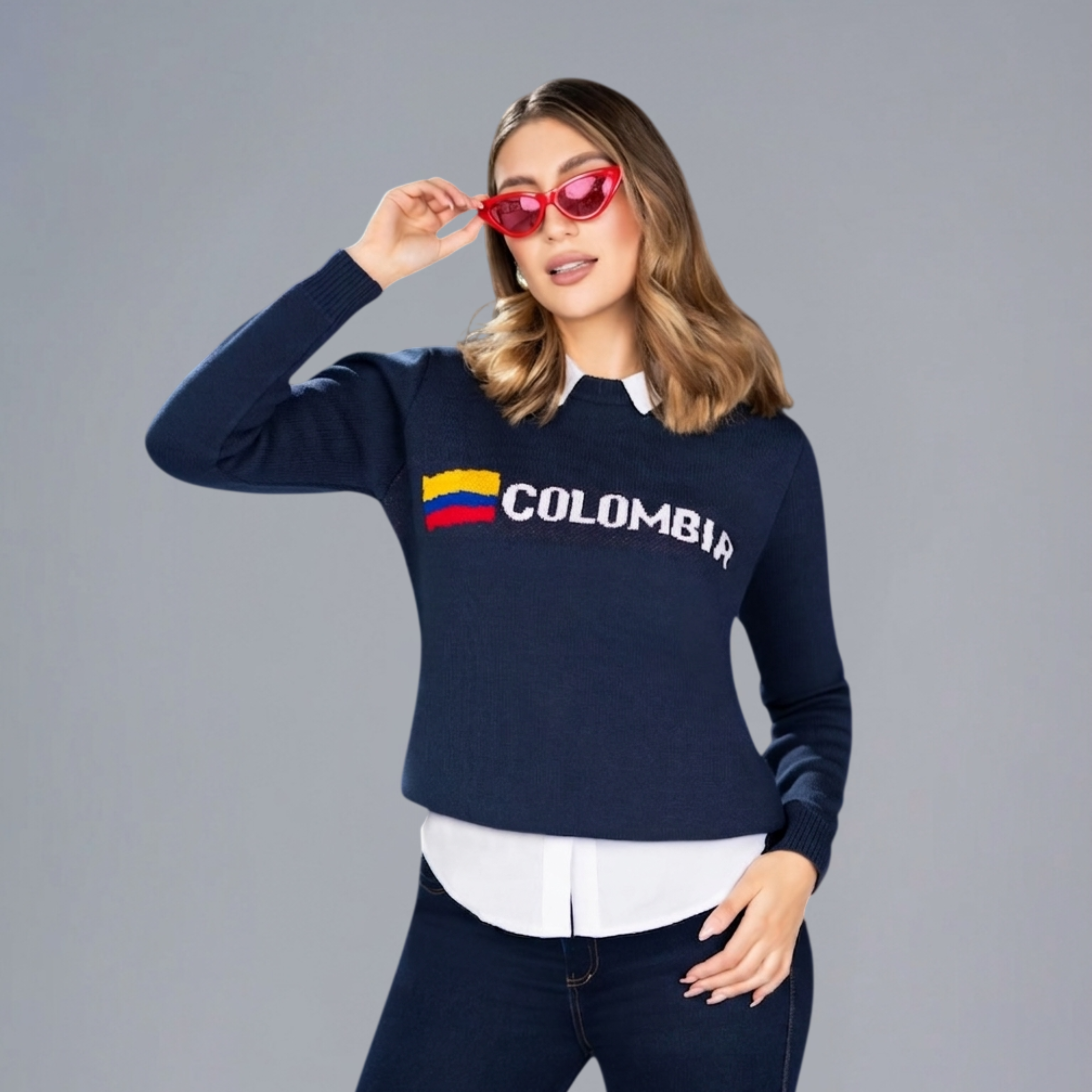 Sweater Tejido Mujer del Mundial de la Seleccion Colombia