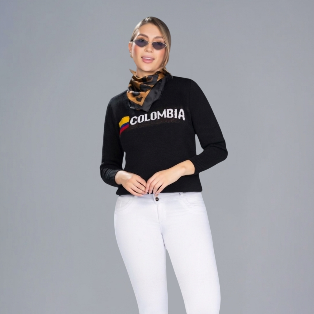 Sweater Tejido Mujer del Mundial de la Seleccion Colombia