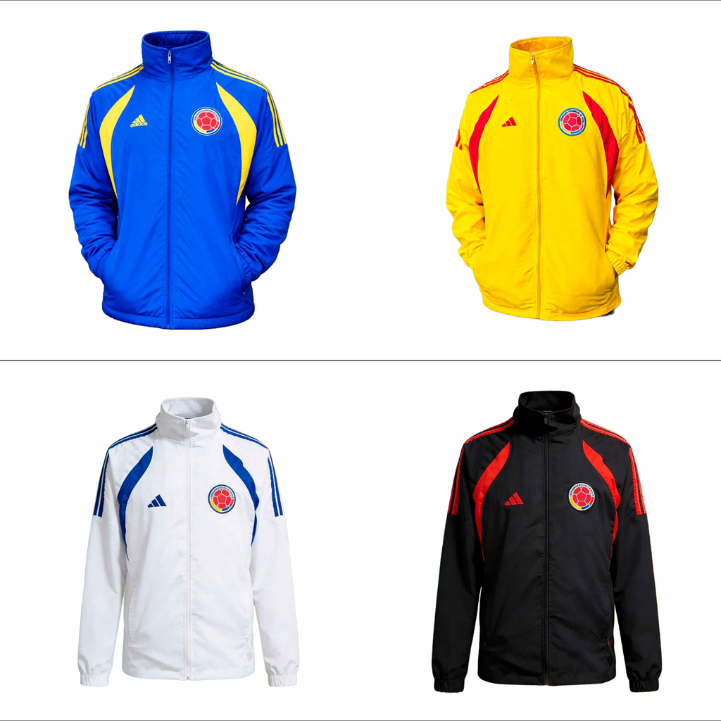 Rompevientos Impermeable con Capucha Unisex del Mundial de la Seleccion Colombia
