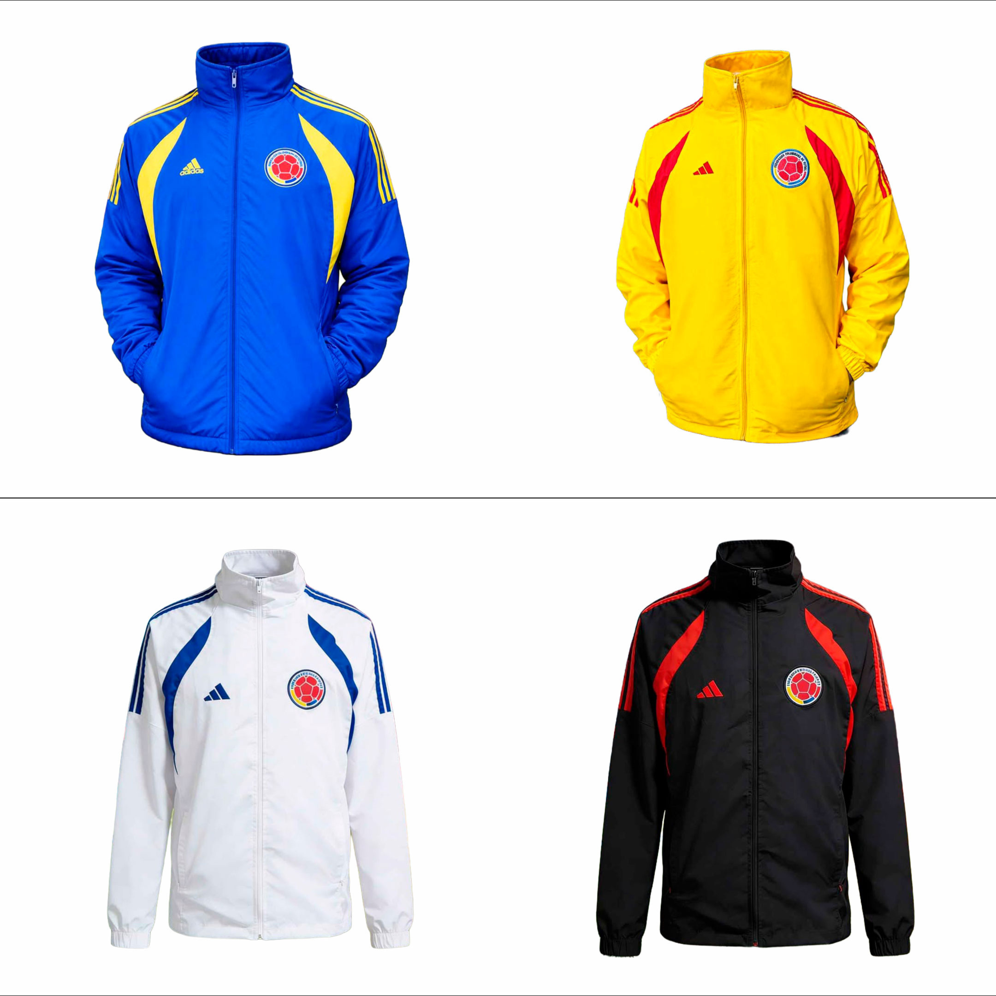 Rompevientos Impermeable con Capucha Unisex del Mundial de la Seleccion Colombia