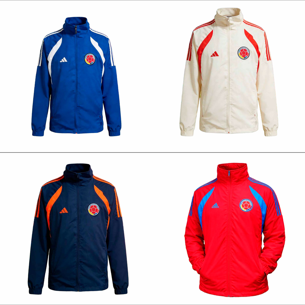 Rompevientos Impermeable con Capucha Unisex del Mundial de la Seleccion Colombia