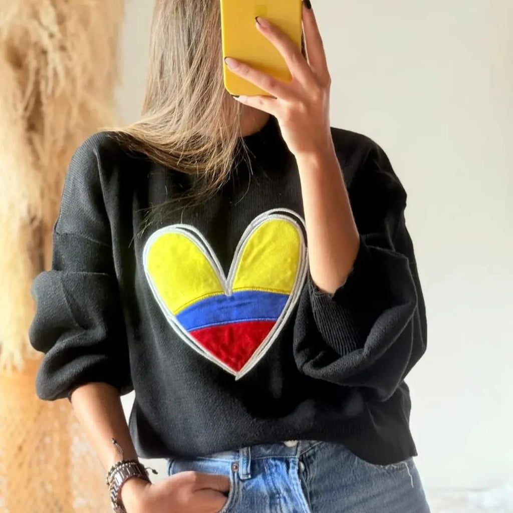 Sweater Tejido Elegante Mujer del Mundial de la Seleccion Colombia