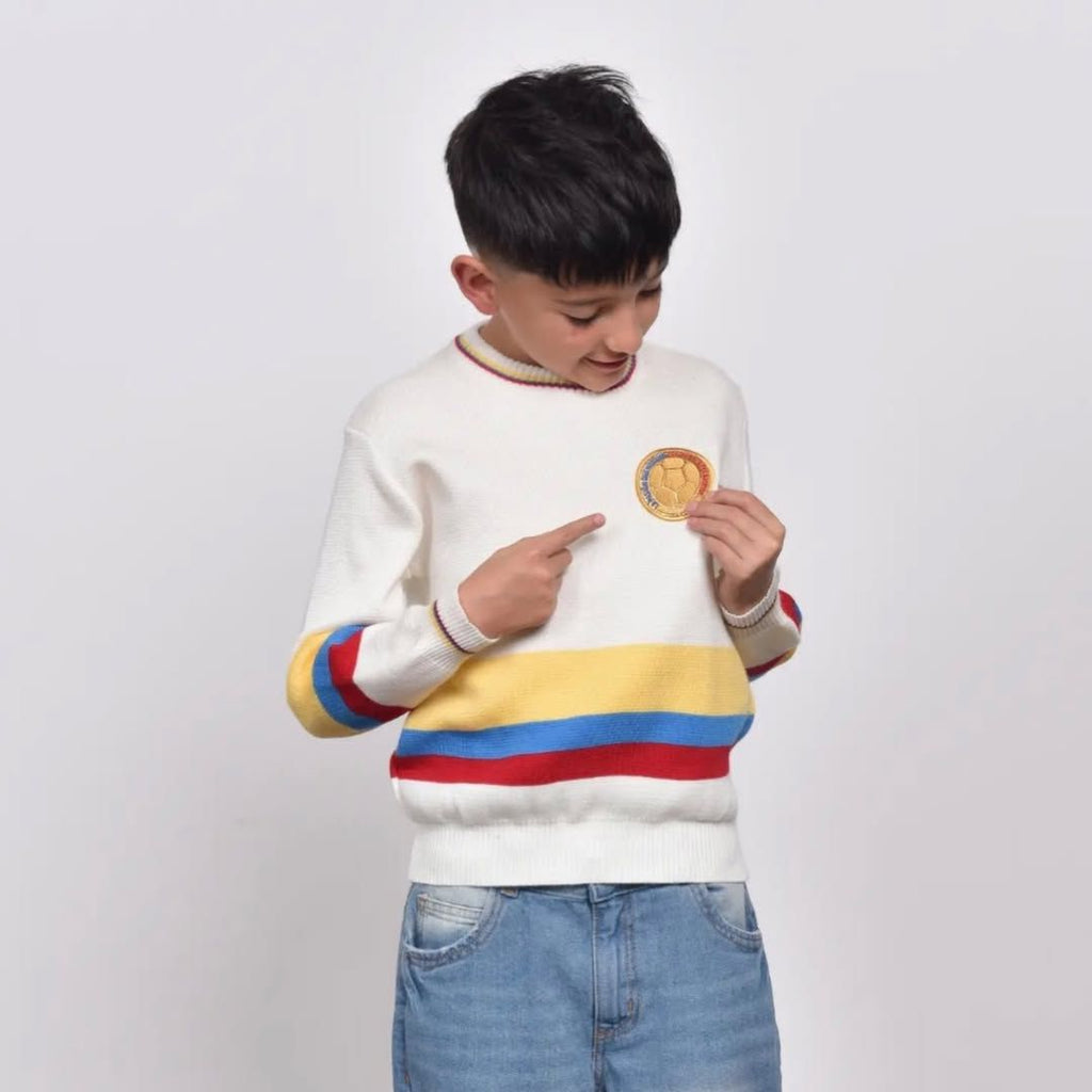 Sweater Unisex Adulto y Niños Elegante Tejido del Mundial de la Seleccion Colombia