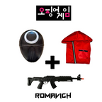 Disfraz Coreano Juego De Calamar (máscara + Overol + Rifle)