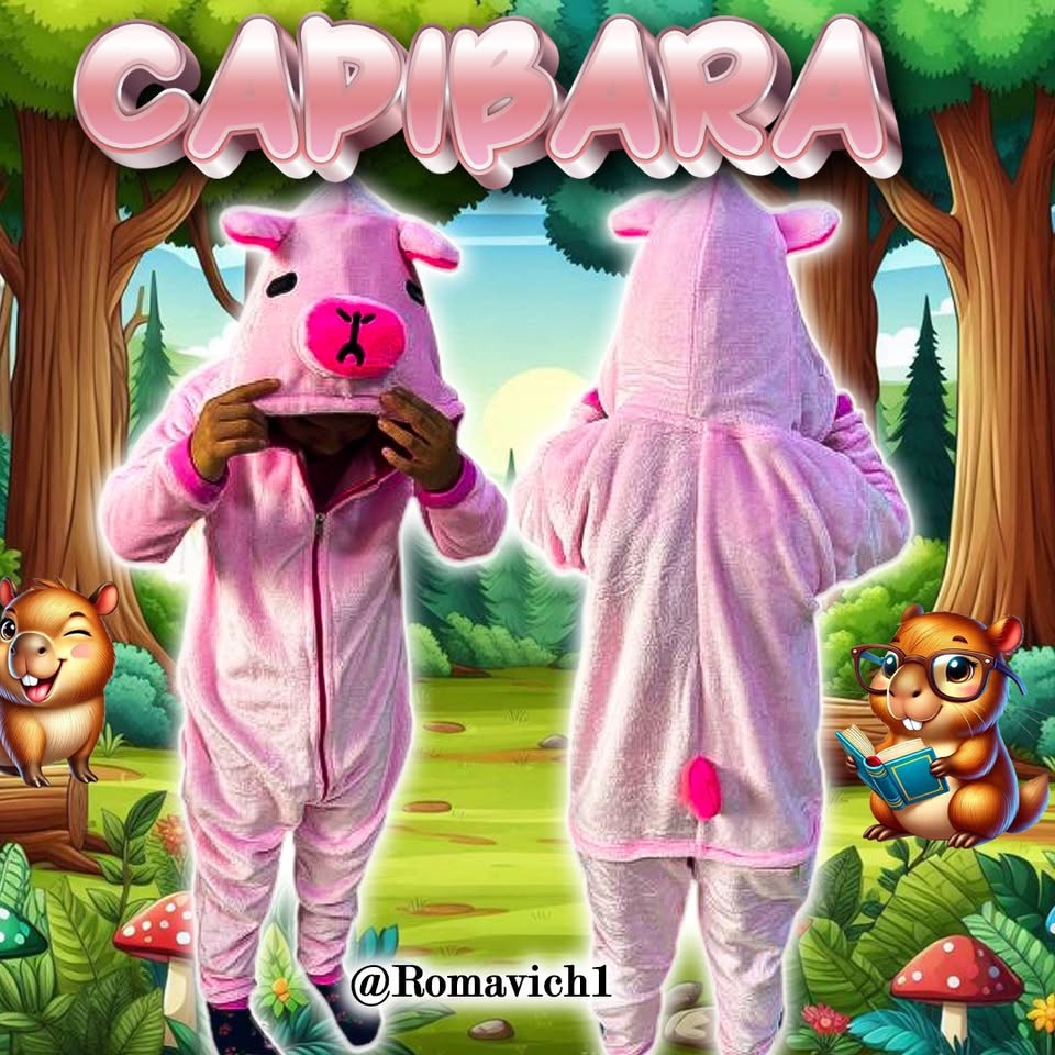 Kigurumi O Pijama Térmica Capibara, Carpincho, Chigüire