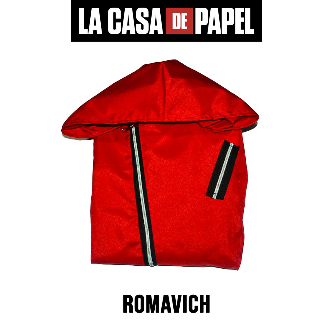 Disfraz Guardia Encapuchado Española Casa De Papel (overol + Máscara + Rifle)