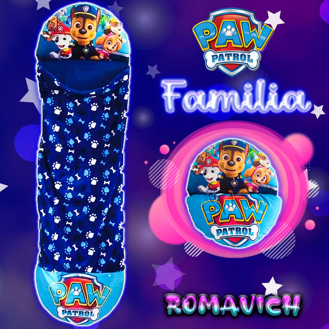 Bolsa De Dormir, Saco De Dormir, Sleeping, Peluche Paw Patrol Familia