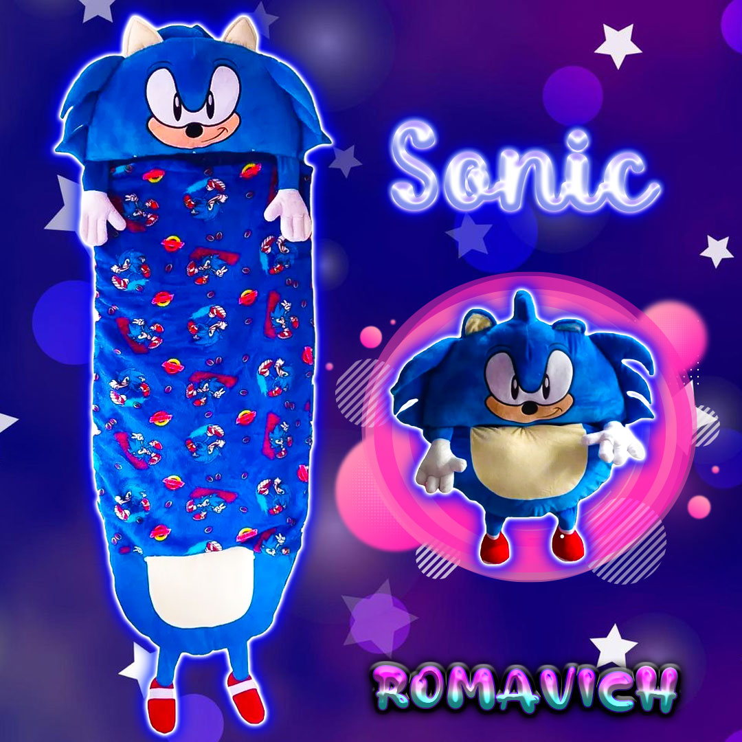 Bolsa De Dormir, Saco De Dormir, Sleeping, Peluche Sonic