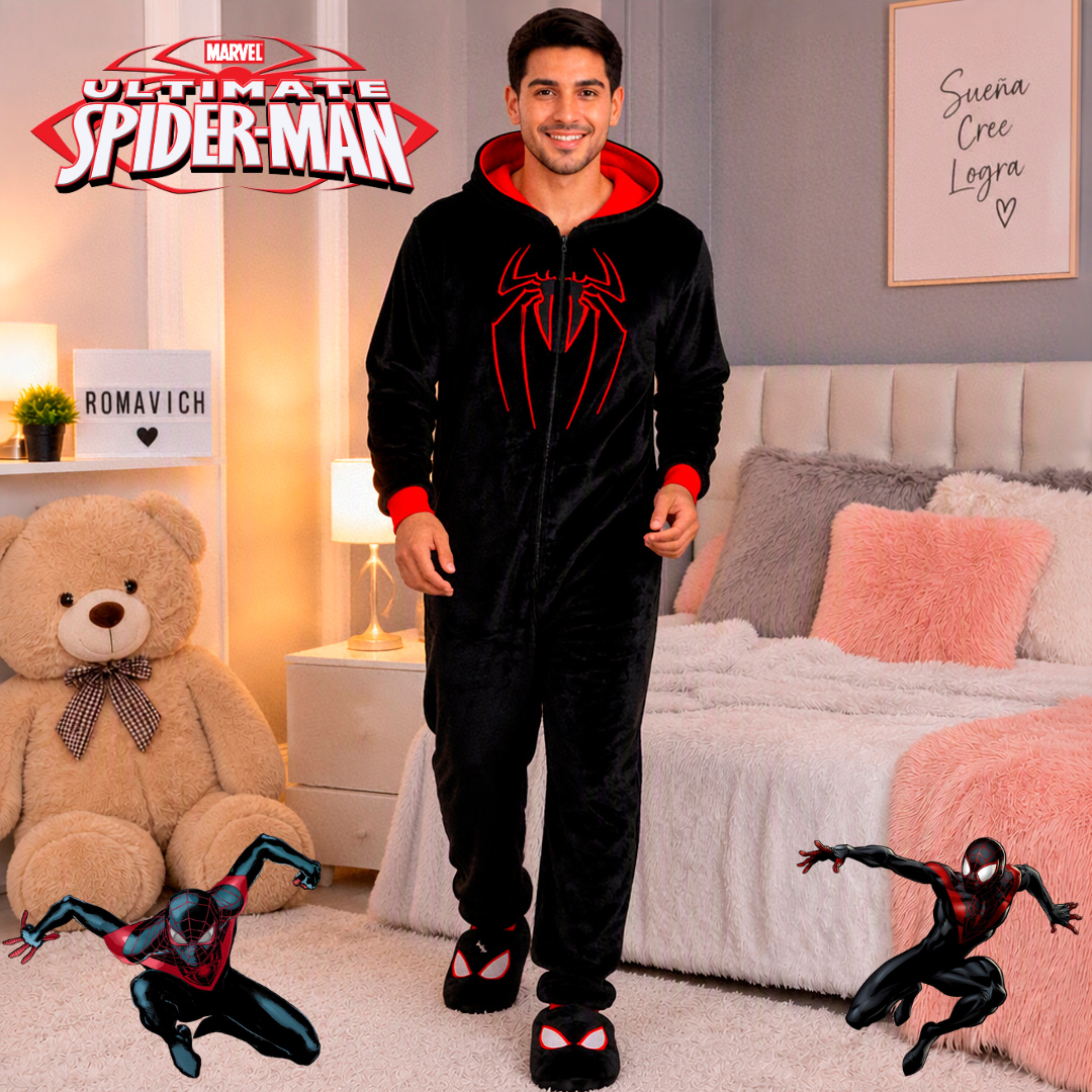Kigurumi O Pijama Térmica Spider-Man Noir Negro