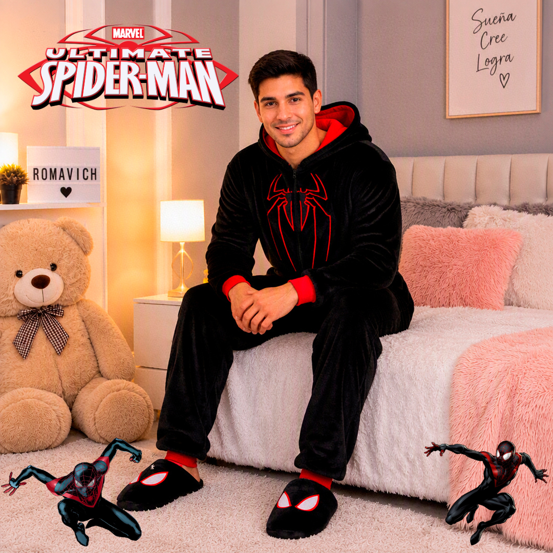 Kigurumi O Pijama Térmica Spider-Man Noir Negro